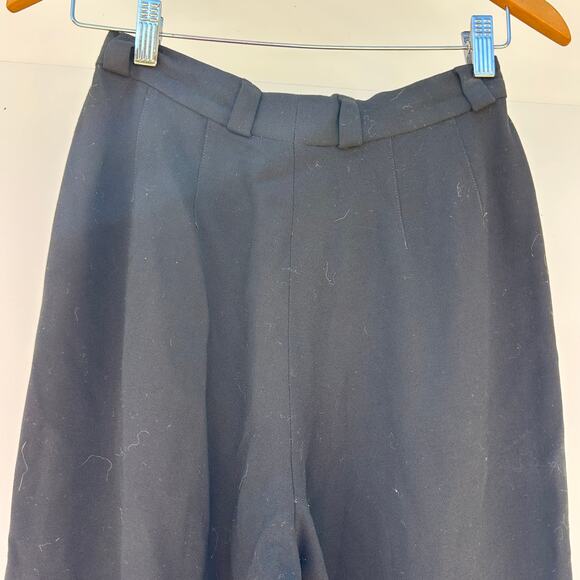 Vintage Giorgio Armani Women’s Pleated Trousers High Waisted Pants Black 38 Wool - Picture 4 of 6